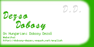 dezso dobosy business card